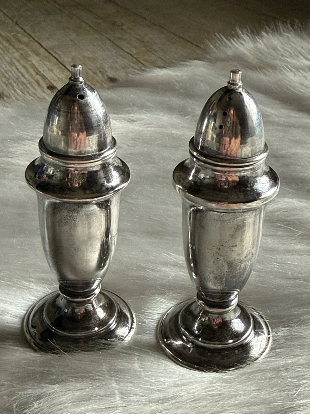 Sterling Silver Holloware Vintage Salt & Pepper Shakers